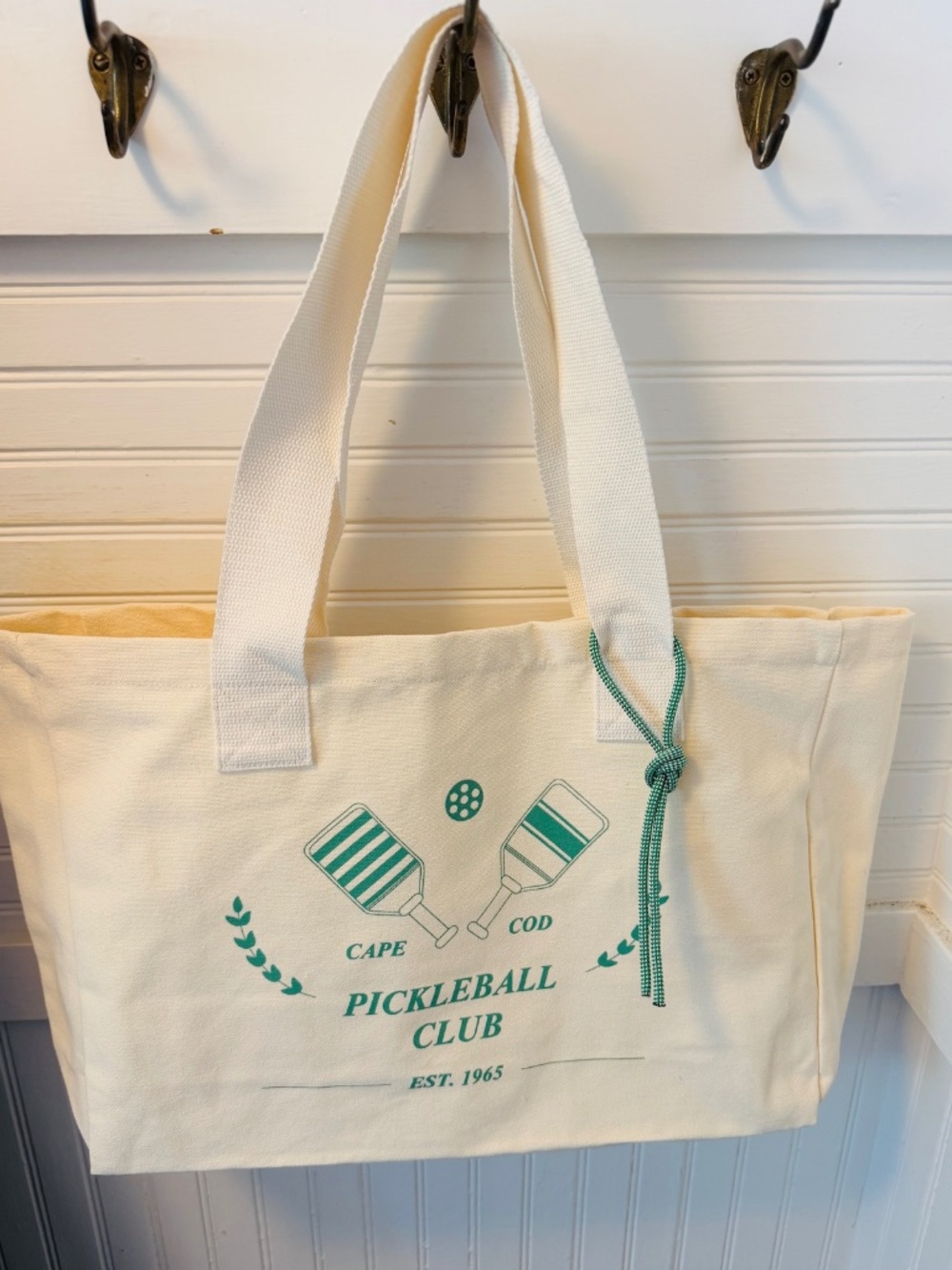 Pickleball Canvas Tote Bag | Cape Cod Club Beach Market Gym Gift -Free Shipping!